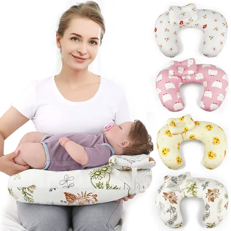 Nursing Pillow U-Shaped - Multifunctional with Removable, Machine Washable Cover - Waist & Neck Support for Breastfeeding