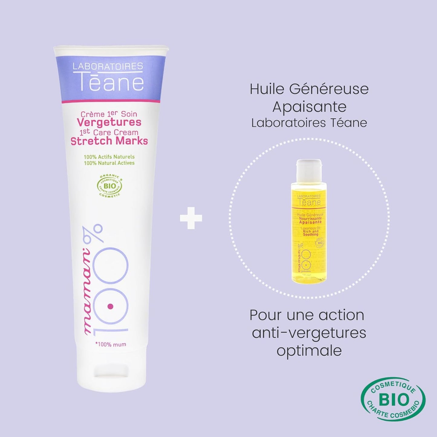 - Crème 1Er Soin Vergetures Certifiée BIO - Crème Anti-Vergetures Naturelle Pour La Grossesse - Compatible Grossesse Et Allaitement – 150 Ml
