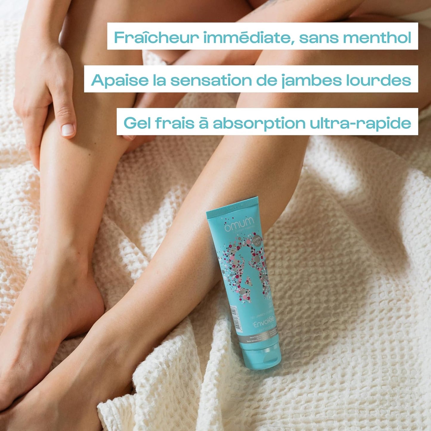 - L’Envolée - Gel Jambes Légères Sans Menthol - Action 2-En-1- Rafraichit, Défatigue Et Délasse - Compatible Grossesse Et Allaitement - 99,5% D'Ingrédients D'Origine Naturelle - Vegan - 125 Ml