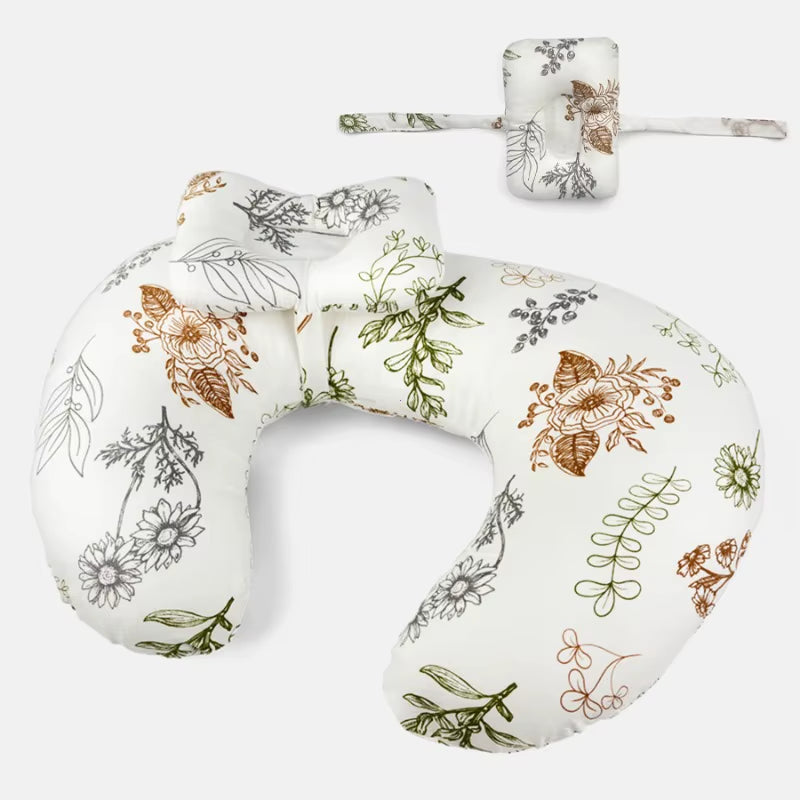 Nursing Pillow U-Shaped - Multifunctional with Removable, Machine Washable Cover - Waist & Neck Support for Breastfeeding