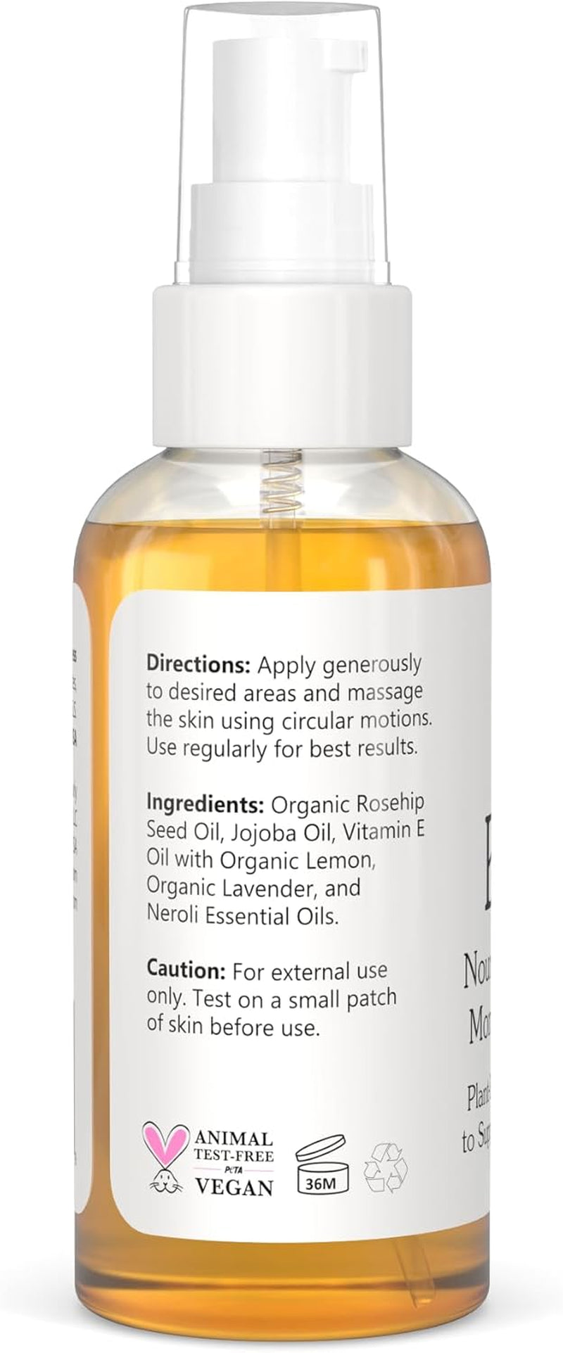 BUMP, Huile De Massage Organique Pour Femmes Enceintes | Huile Raffermissante Et Apaisante Pour Favoriser L'Élasticité Naturelle Et Soutenir La Peau Pendant La Grossesse, Post Partum(118 Ml)