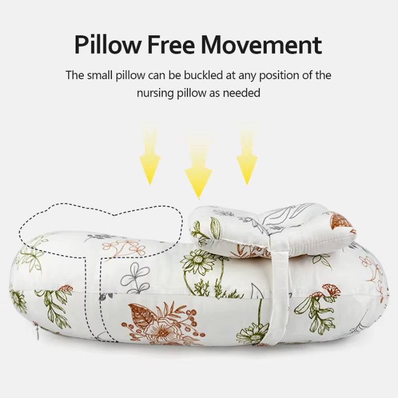 Nursing Pillow U-Shaped - Multifunctional with Removable, Machine Washable Cover - Waist & Neck Support for Breastfeeding