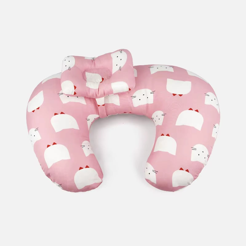Nursing Pillow U-Shaped - Multifunctional with Removable, Machine Washable Cover - Waist & Neck Support for Breastfeeding