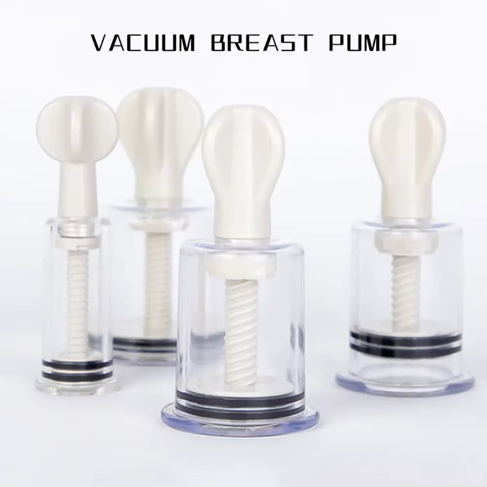 1PC Manual Rotating Cupping Vacuum Cupping Device Breast Pump Enlargement Nipple Clamp Sucker Massager