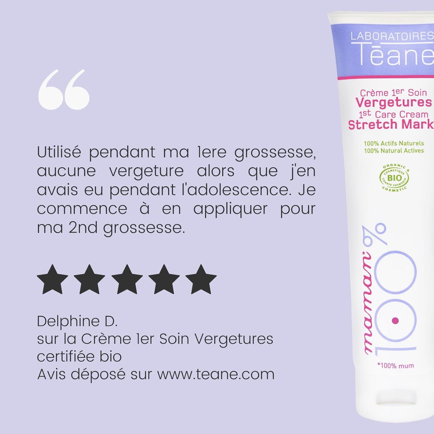 - Crème 1Er Soin Vergetures Certifiée BIO - Crème Anti-Vergetures Naturelle Pour La Grossesse - Compatible Grossesse Et Allaitement – 150 Ml