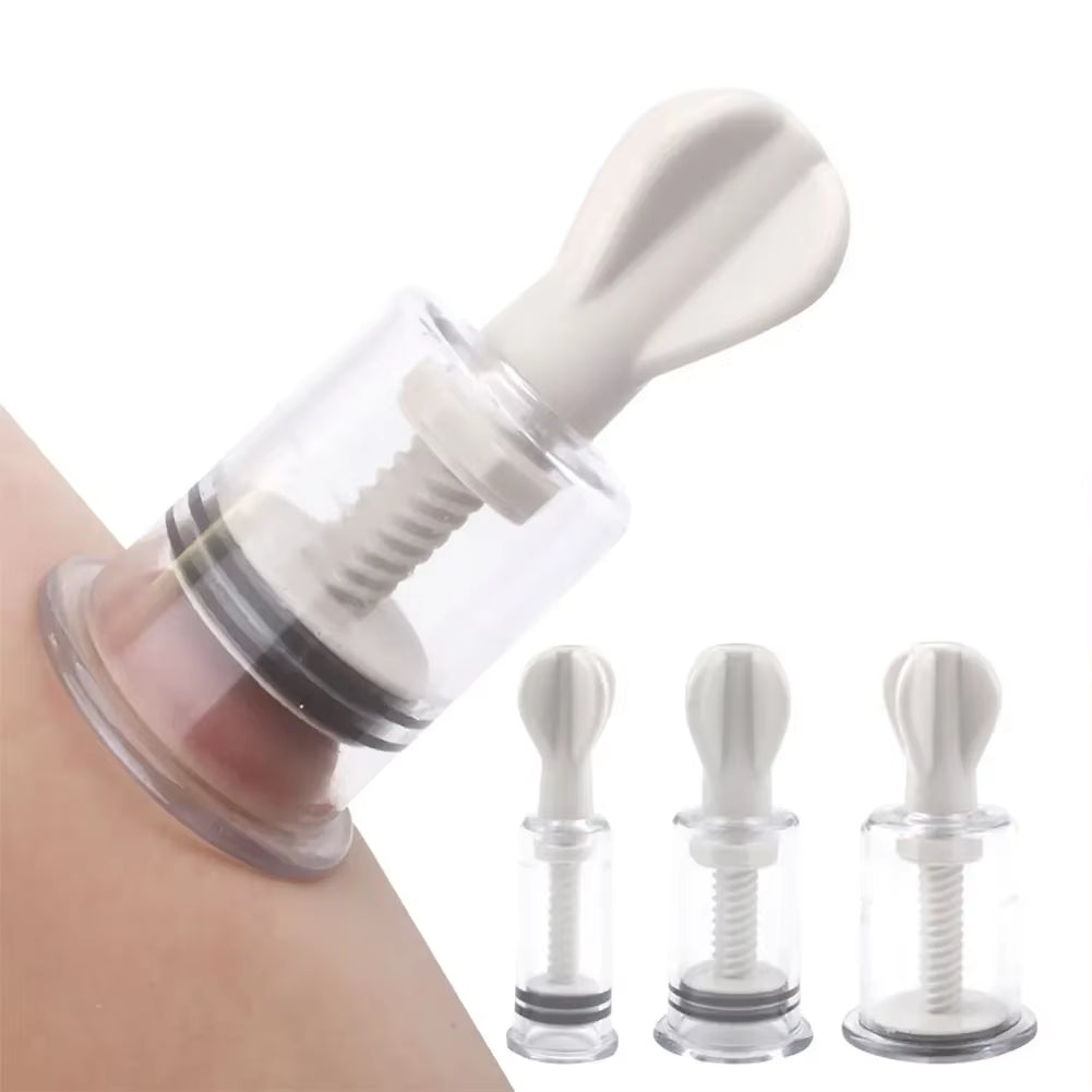 1PC Manual Rotating Cupping Vacuum Cupping Device Breast Pump Enlargement Nipple Clamp Sucker Massager