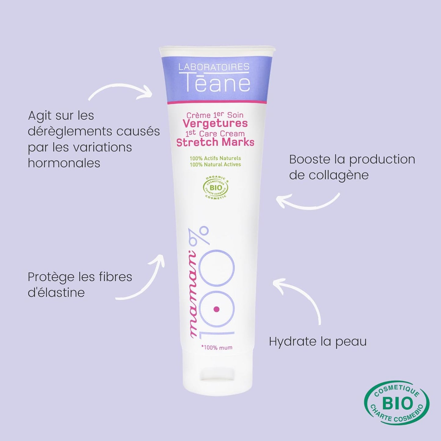 - Crème 1Er Soin Vergetures Certifiée BIO - Crème Anti-Vergetures Naturelle Pour La Grossesse - Compatible Grossesse Et Allaitement – 150 Ml