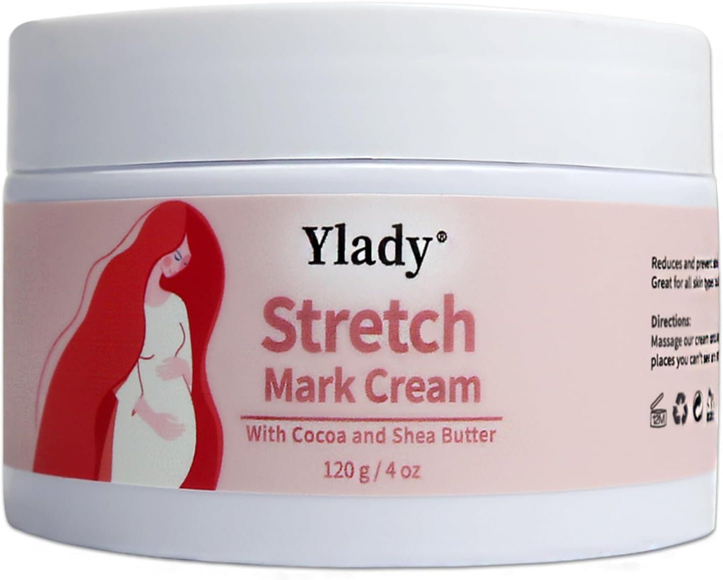 Stretch Mark Cream 120G/4Oz Creme Vergeture Grossesse, Crème Pour Vergeture Cicatrice anti Vergetures Traitement Prévient Et Reparatrice, Huile Creme Corps Hydratante Et Raffermissante Ventre