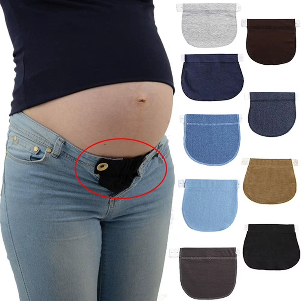 Adjustable Elastic Maternity Waistband Extender for Comfortable Pregnancy Pants