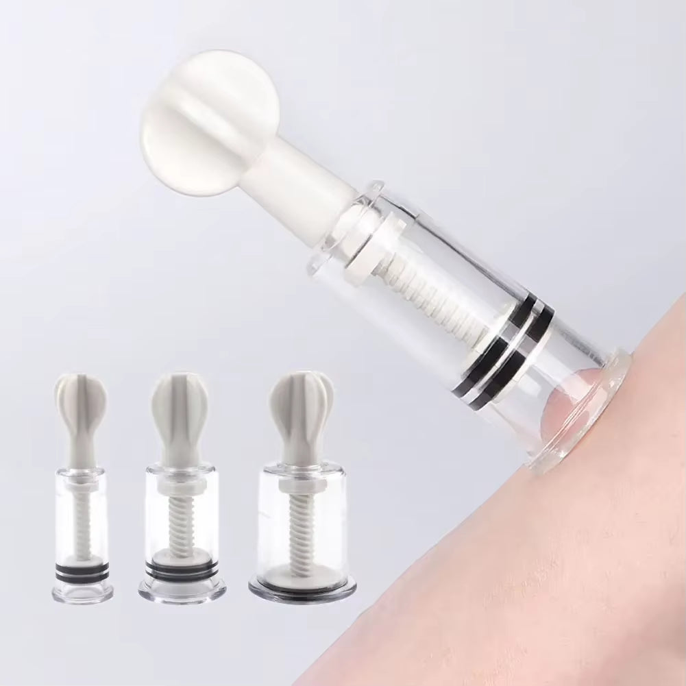1PC Manual Rotating Cupping Vacuum Cupping Device Breast Pump Enlargement Nipple Clamp Sucker Massager
