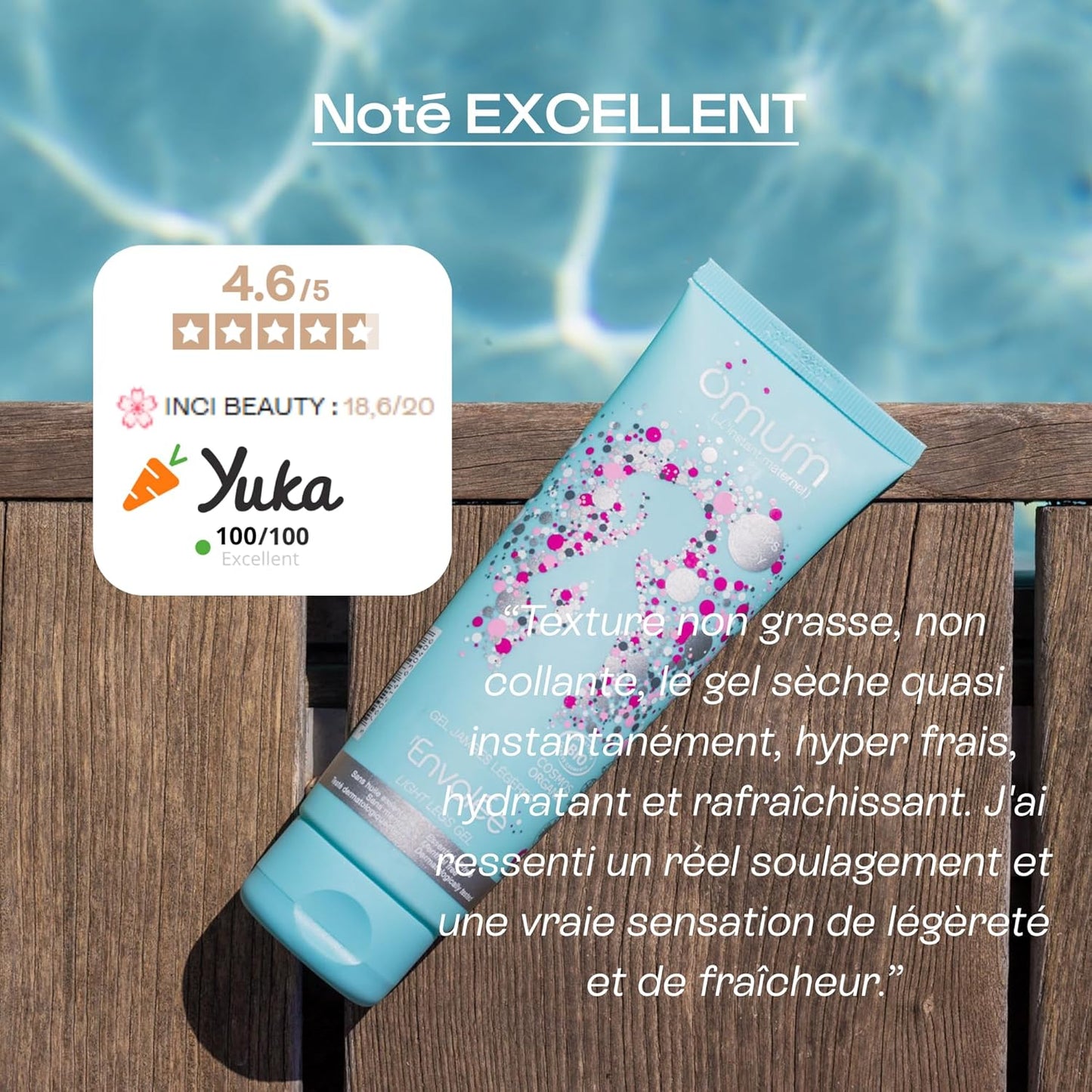 - L’Envolée - Gel Jambes Légères Sans Menthol - Action 2-En-1- Rafraichit, Défatigue Et Délasse - Compatible Grossesse Et Allaitement - 99,5% D'Ingrédients D'Origine Naturelle - Vegan - 125 Ml