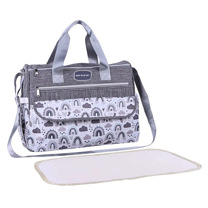 Printed Shoulder Mommy Bag Large-Capacity Cross-Body Mother and Baby Bag Satchel Diaper Bag for Pregnant Women When Going Out
