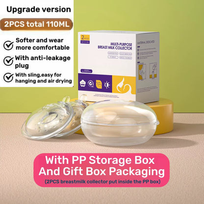Wearable Breast Milk Collector Shell Silicone Breastfeeding Leakage Prevention Washable Anti-Overflow Pads Reusable Nursing Pads