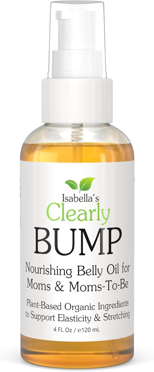 BUMP, Huile De Massage Organique Pour Femmes Enceintes | Huile Raffermissante Et Apaisante Pour Favoriser L'Élasticité Naturelle Et Soutenir La Peau Pendant La Grossesse, Post Partum(118 Ml)