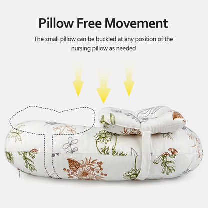 Nursing Pillow U-Shaped - Multifunctional with Removable, Machine Washable Cover - Waist & Neck Support for Breastfeeding