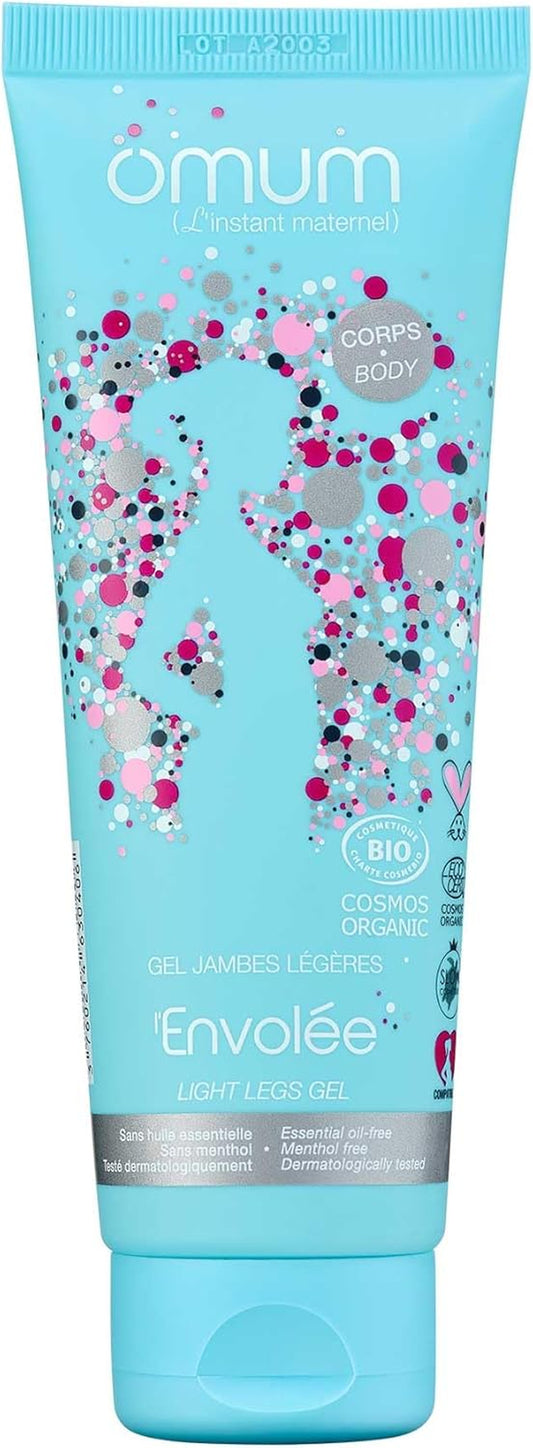 - L’Envolée - Gel Jambes Légères Sans Menthol - Action 2-En-1- Rafraichit, Défatigue Et Délasse - Compatible Grossesse Et Allaitement - 99,5% D'Ingrédients D'Origine Naturelle - Vegan - 125 Ml