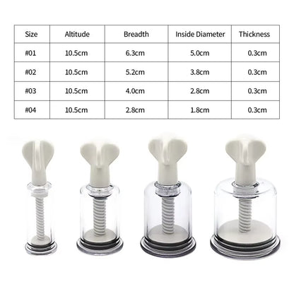 1PC Manual Rotating Cupping Vacuum Cupping Device Breast Pump Enlargement Nipple Clamp Sucker Massager