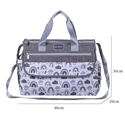 Printed Shoulder Mommy Bag Large-Capacity Cross-Body Mother and Baby Bag Satchel Diaper Bag for Pregnant Women When Going Out