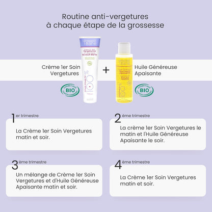 - Crème 1Er Soin Vergetures Certifiée BIO - Crème Anti-Vergetures Naturelle Pour La Grossesse - Compatible Grossesse Et Allaitement – 150 Ml